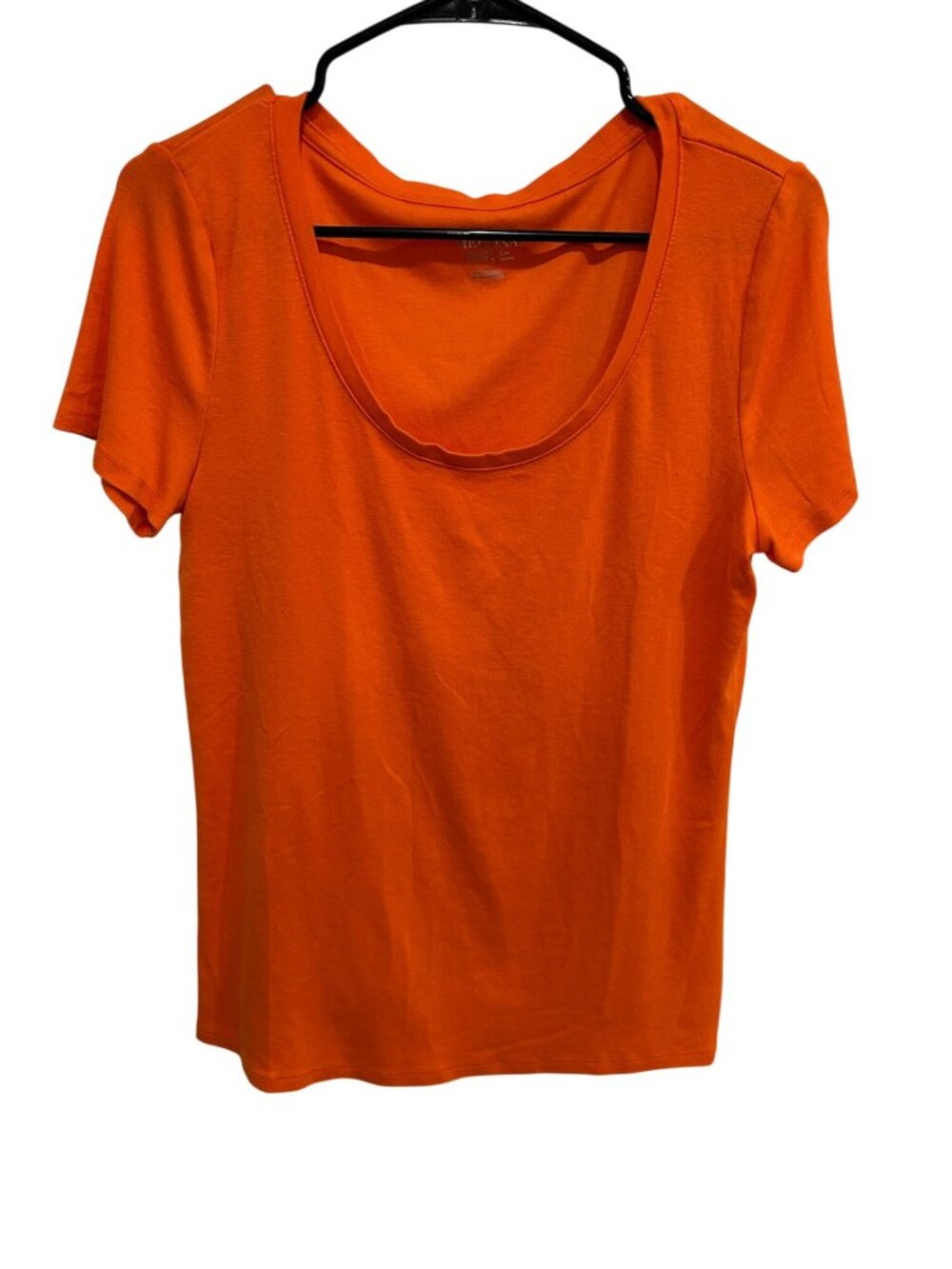 Merona The Ultimate Tee Orange Sz Large Scoop Neck Short Sleeve Top Essential